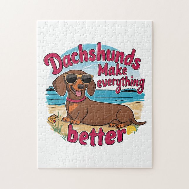 Quebra-cabeça Dachshakes Torna Tudo Melhor (Vertical)
