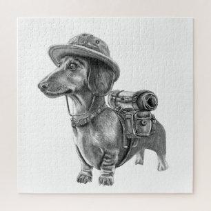 Quebra-cabeça Dachshund aventureiro