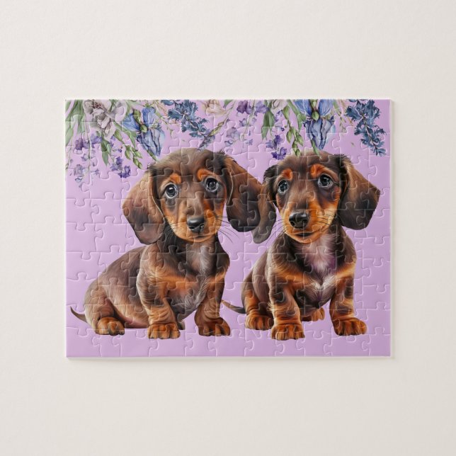 Quebra-cabeça Dachshund Puppies (Horizontal)