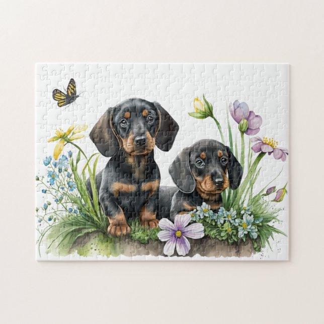 Quebra-cabeça Dachshund Puppies (Horizontal)