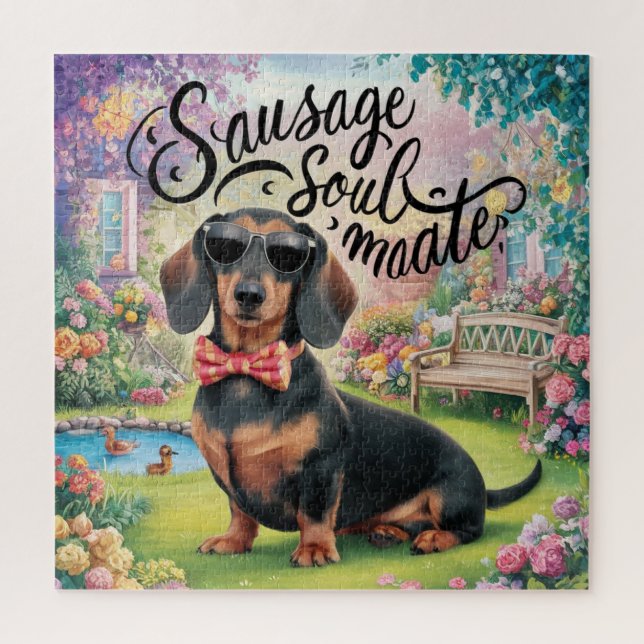 Quebra-cabeça Dachshund Sausage Soulmate (Vertical)