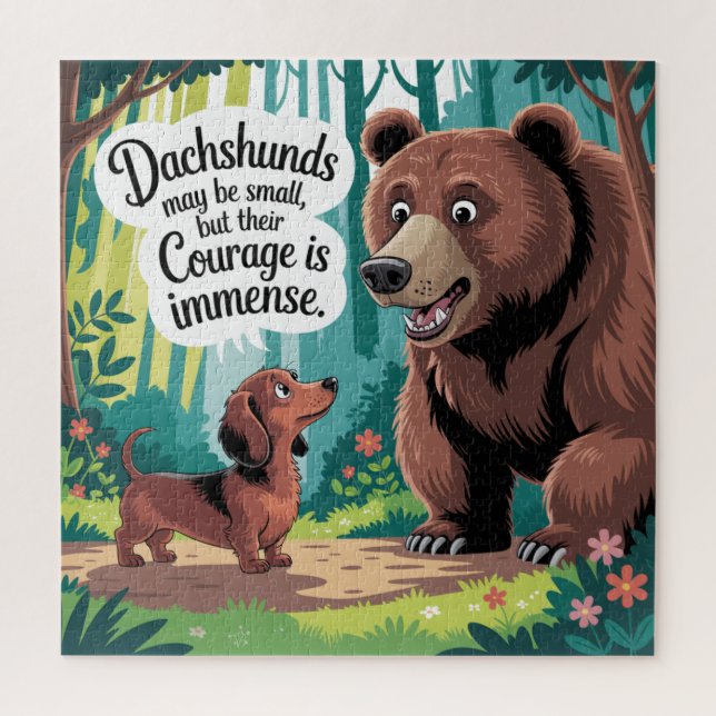 Quebra-cabeça Dachshunds May Be Small (Vertical)