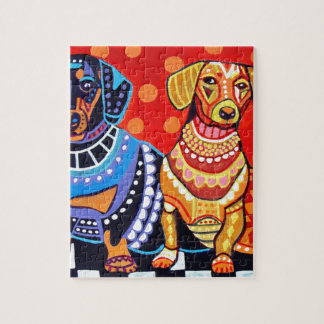 Quebra-cabeça Dachshunds pela urze Galler