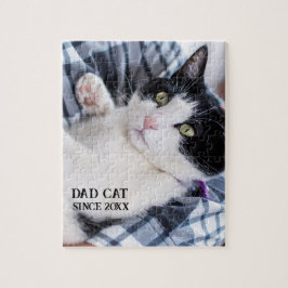 Quebra-cabeça Daddy cat since Photo cute cat
