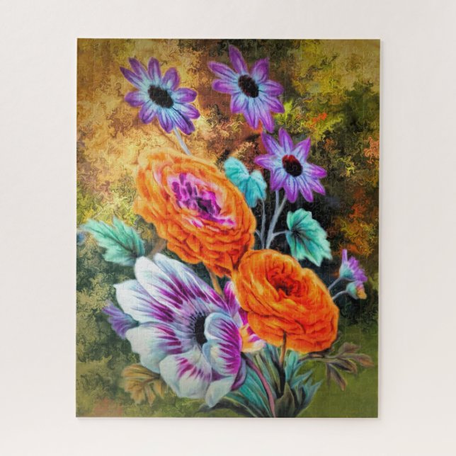 Quebra-cabeça Dahlia e floral da horta de margarida (Vertical)