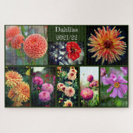 Quebra-cabeça Dahlia Flores Oito Colagem de Fotos 1014pc