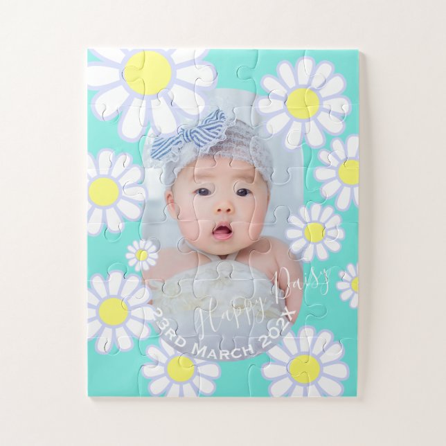 Quebra-cabeça Daisy Simple Aqua Photo Baby (Vertical)