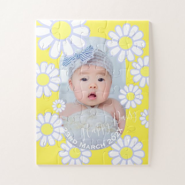Quebra-cabeça Daisy Simple Yellow Photo Baby (Vertical)