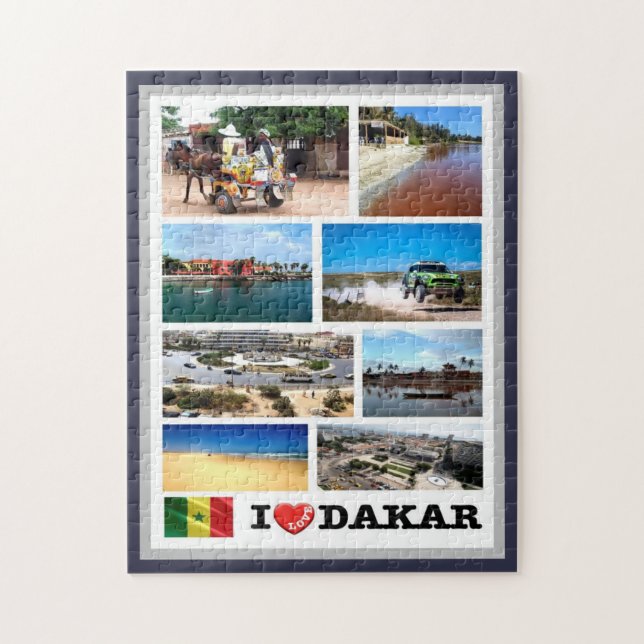 Quebra-cabeça Dakar I Love - Senegal - (Vertical)