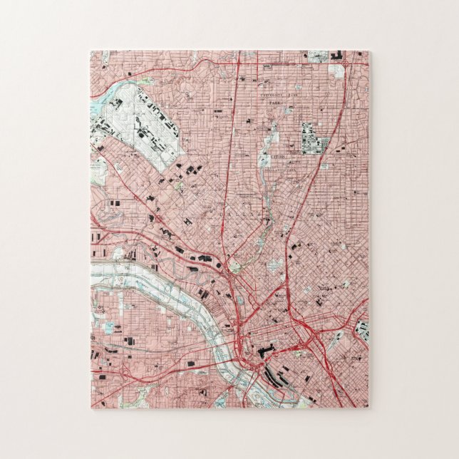 Quebra-cabeça Dallas Texas Mapa (1995) (Vertical)