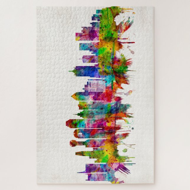 Quebra-cabeça Dallas Texas Skyline (Vertical)