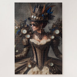 Quebra-cabeça Dama do Tempo Vitoriana Steampunk Vintage