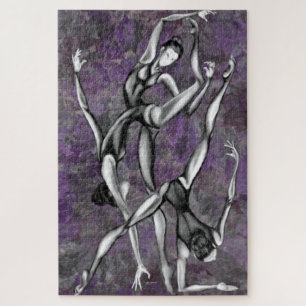 Quebra-cabeça Dança balé - Ballerinas - Pintura de Arte