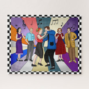 Quebra-cabeça Dança de casal Retro Nostalgia 1950