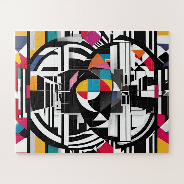 Quebra-cabeça Dança Moderna e Colorida de abstrato (Horizontal)