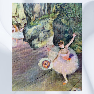 Quebra-cabeça Dançarina com um Buquê de Flores por Edgar Degas