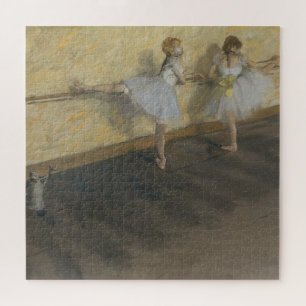 Quebra-cabeça Dançarinos de Edgar Degas que praticam na barra