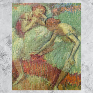 Quebra-cabeça Dançarinos em Verde, Edgar Degas, Arte Balé Vintag