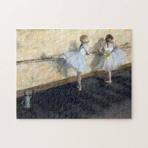Quebra-cabeça Dançarinos Praticando no Barre, Edgar Degas