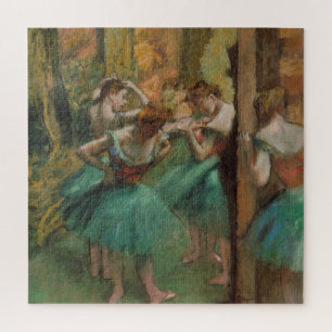 Quebra-cabeça Dançarinos, rosa e verde Edgar Degas