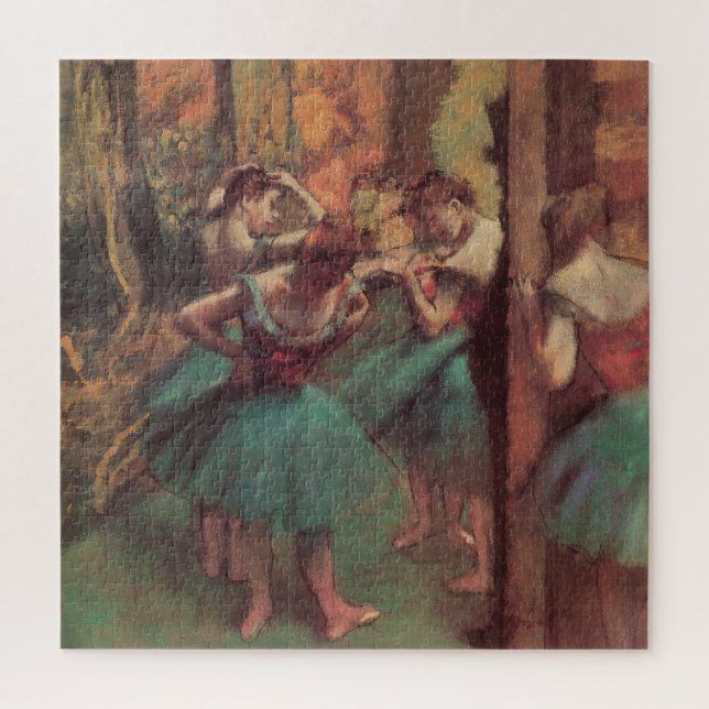 Quebra-cabeça Dançarinos, rosa e verde por Edgar Degas (Vertical)