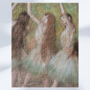 Quebra-cabeça Dançarinos verdes por Edgar Degas, arte do balé 