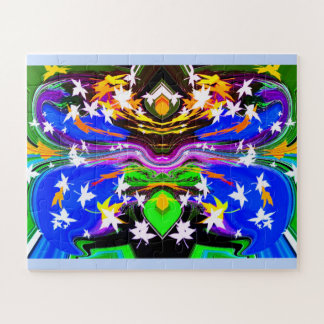 Quebra-cabeça Dancing leaves in autumn art