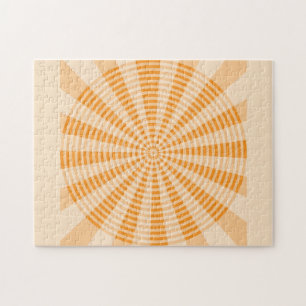 Quebra-cabeça Dandelion, Espiral Laranja, Arte Abstrata Boho