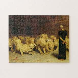 Quebra-cabeça Daniel no Lions'Den, 1872, por Briton Riviere