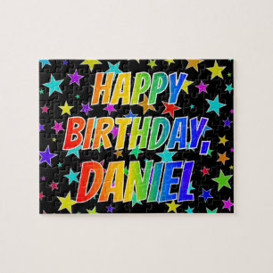 Quebra-cabeça "DANIEL" Primeiro Nome, Diversão "FELIZ ANIVERSÁ