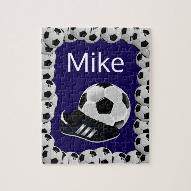 Quebra-cabeça Dark Blue, jogador de futebol (Vertical)