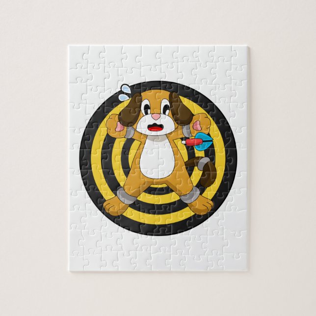 Quebra-cabeça Dart Dartboard Dog Darts (Vertical)