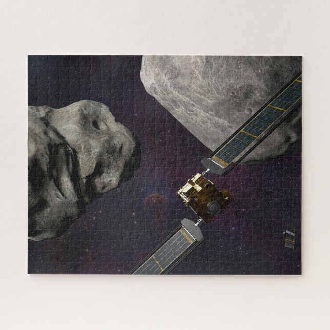 Quebra-cabeça Dart Spacecraft E Liciacube Antes Do Impacto (Horizontal)