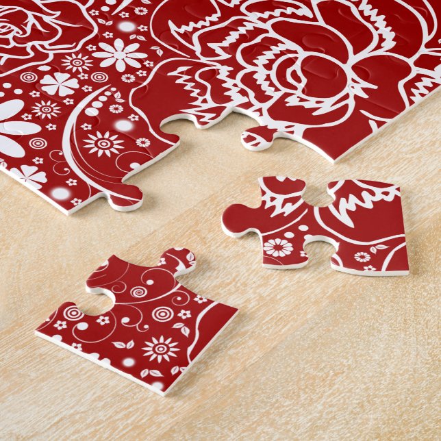 Quebra-cabeça das Belezas Botânicas Red Jigsee (Lateral)
