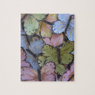 Quebra-cabeça das borboletas com caixa de presente