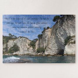 Quebra-cabeça das citações da natureza de DaVinci