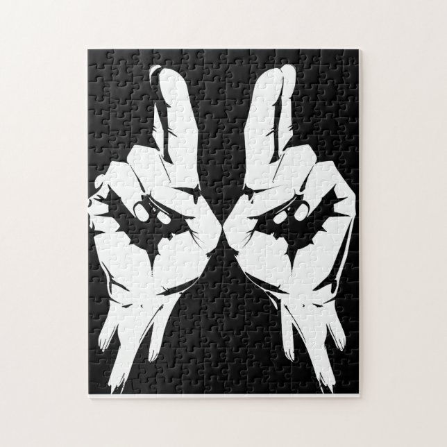 Quebra-cabeça das Mãos Sombra (Vertical)