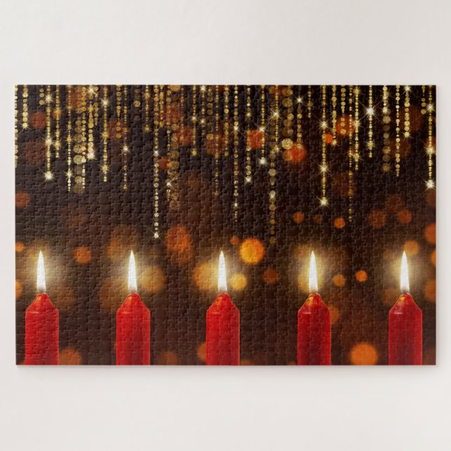 Quebra-cabeça das Velas de Natal (Horizontal)