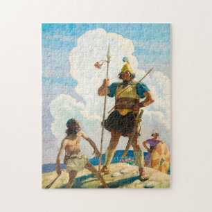 Quebra-cabeça David e Golias, 1940, por Newell Convers Wyeth