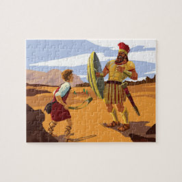 Quebra-cabeça David prepara-se para Derrotar Golias com um Atira