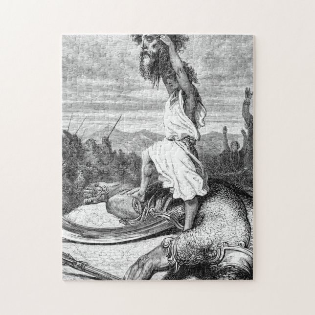 Quebra-cabeça David Slays Golias De Gustave Dore 1886 (Vertical)