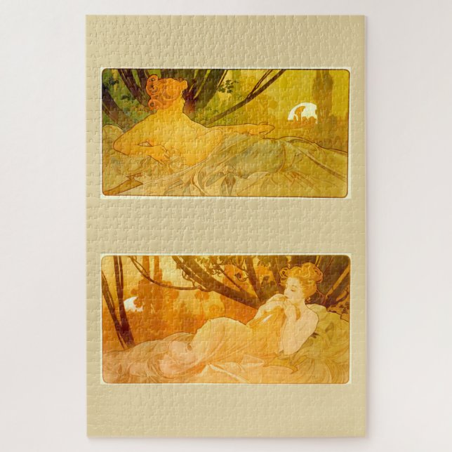 Quebra-cabeça Dawn & Dusk por Alphonse Mucha (Vertical)