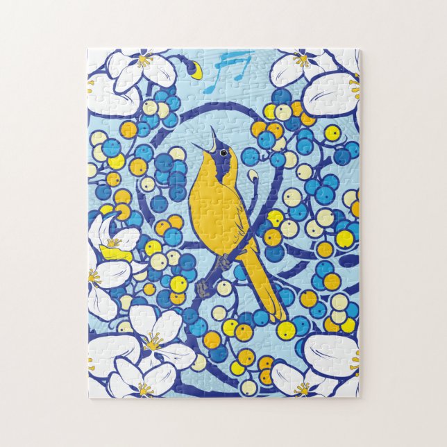 Quebra-cabeça de 11x14 Songbird para Pessoas cegas (Vertical)