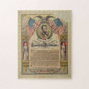 Quebra-cabeça de Abraham Lincoln do endereço de