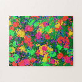 Quebra-cabeça de Abstrato de pintura e deslizante