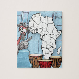 Quebra-cabeça de África com Akachi (110 partes)