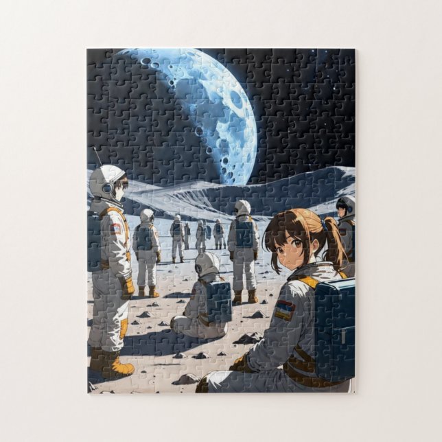 Quebra-cabeça de Anime no Espaço (Vertical)