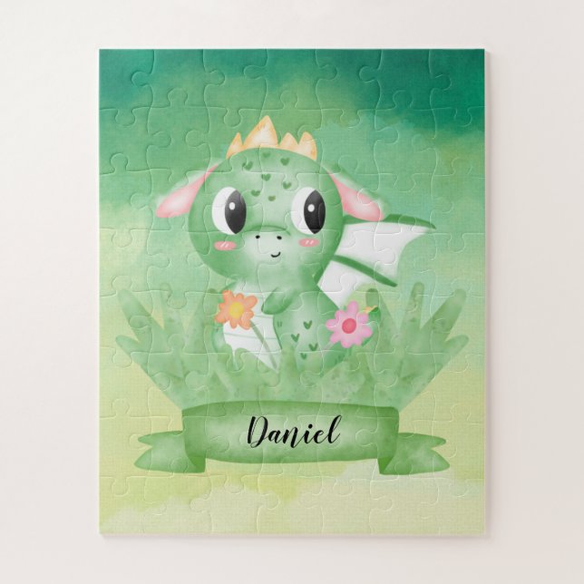 Quebra-cabeça de aquarela de um adorável bebê drag (Vertical)