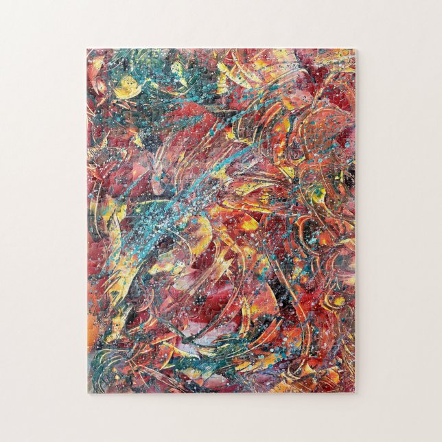 Quebra-cabeça de Arte Abstrata Contemporânea (Vertical)