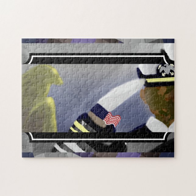 Quebra-cabeça de Arte Abstrata de Veterano dos EUA (Horizontal)